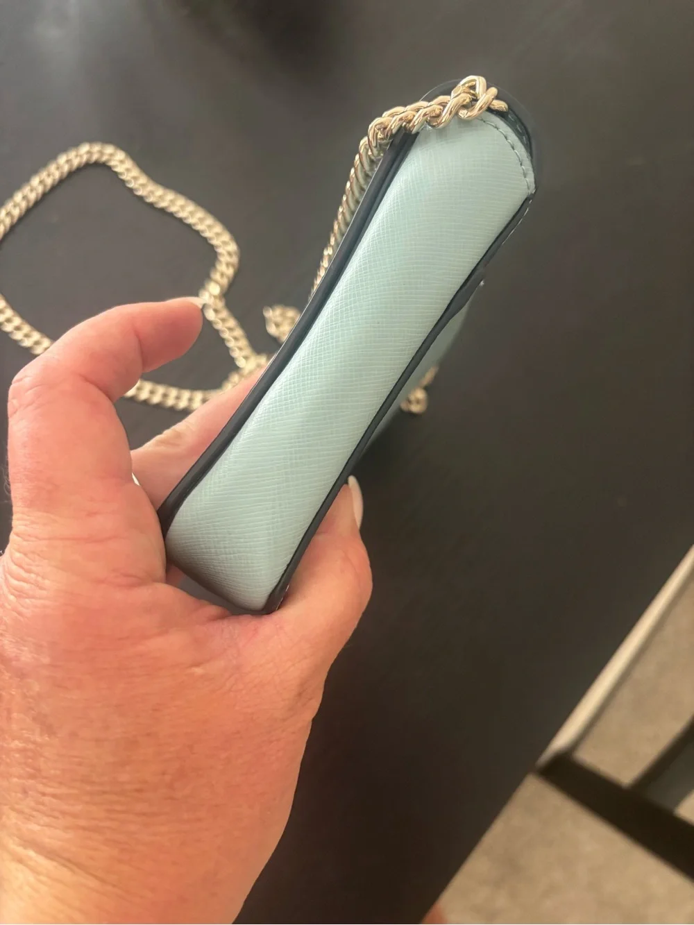 kate spade Light Blue Crossbody Bag with Gold Hardware